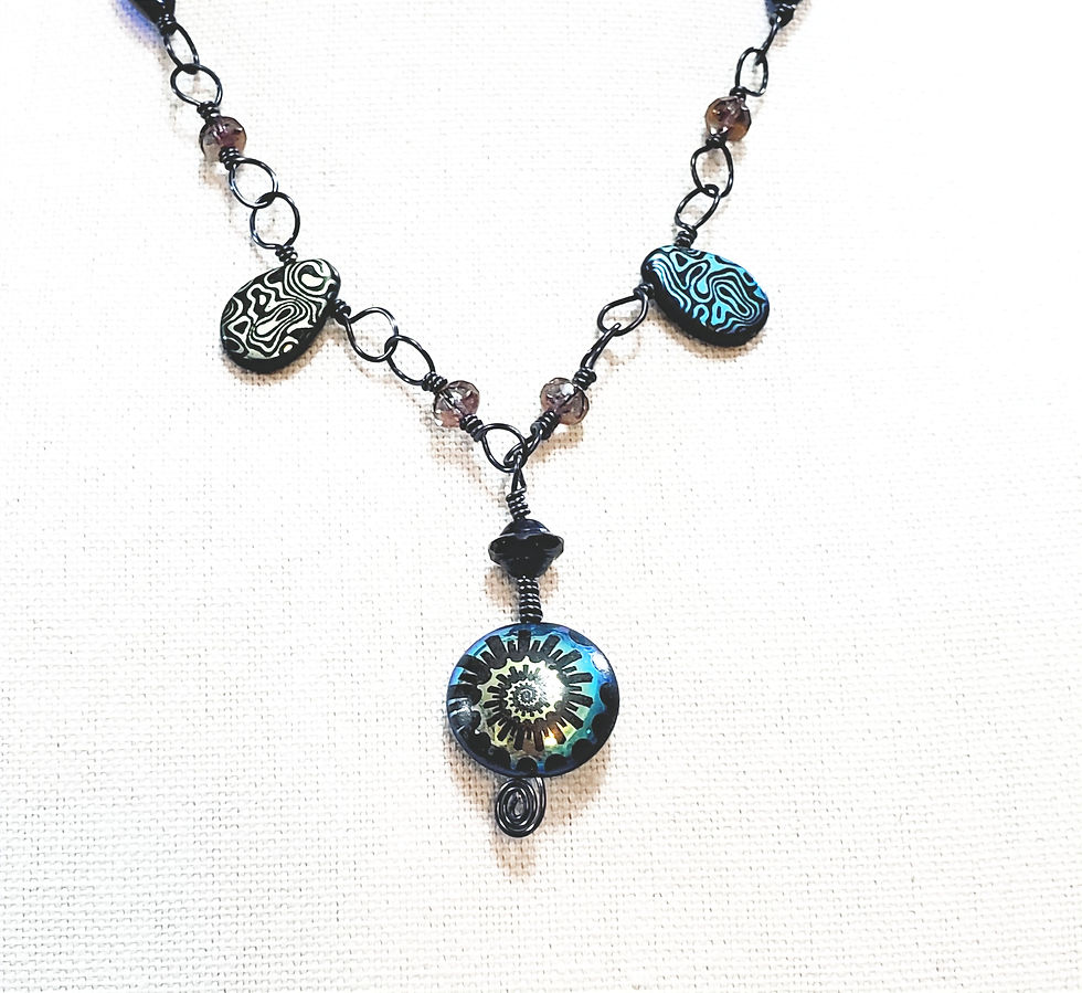 Thumbnail: Hippy Psychedelic Swirl | Wire Wrapped Necklace