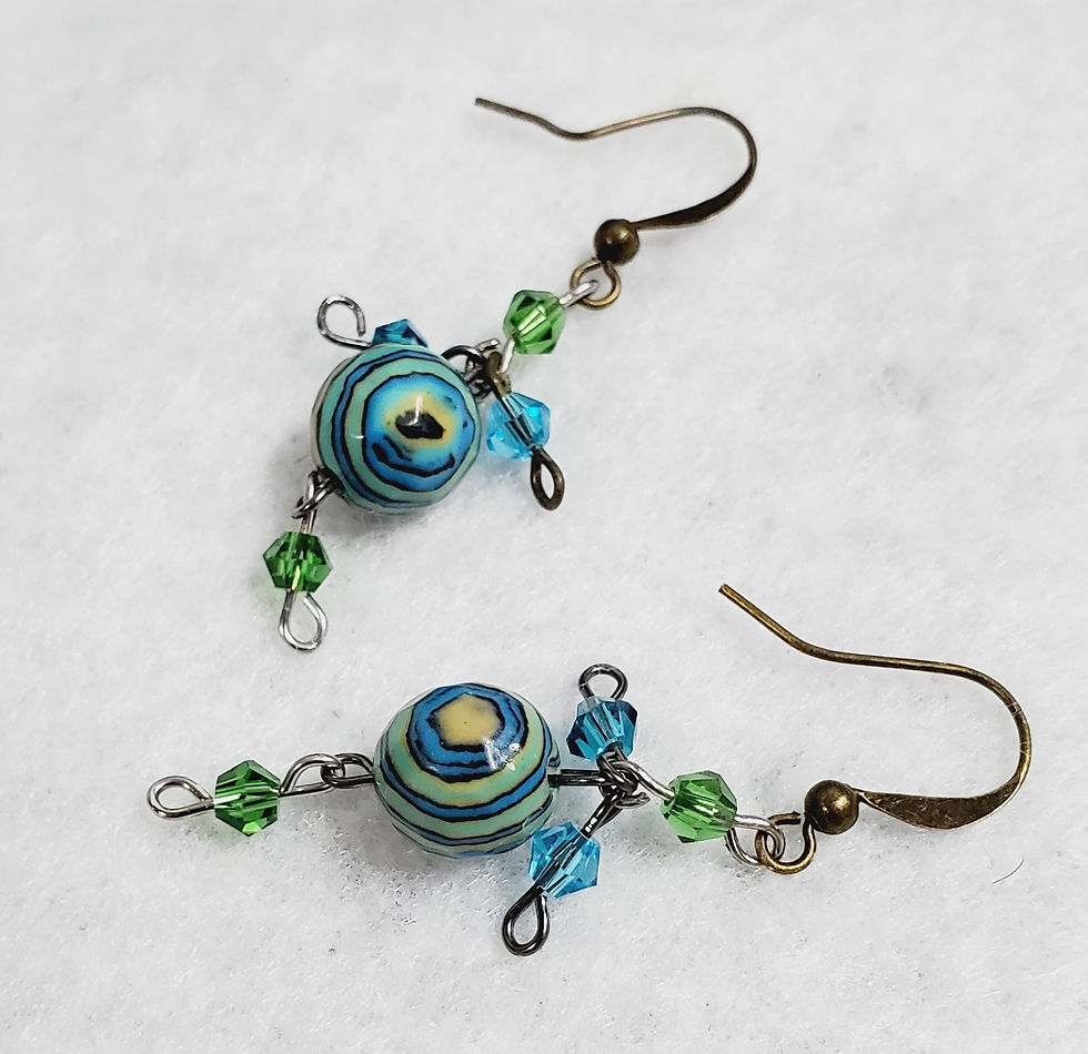 Thumbnail: Blue Bling Jasper Earrings