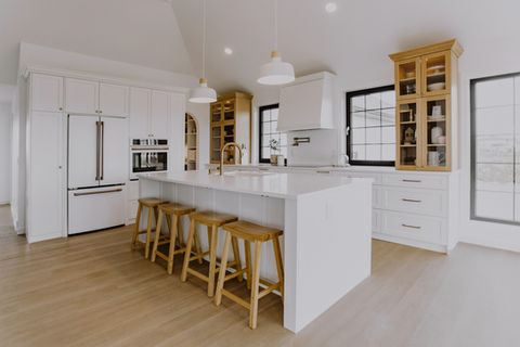 Custom Kitchen White and Wood