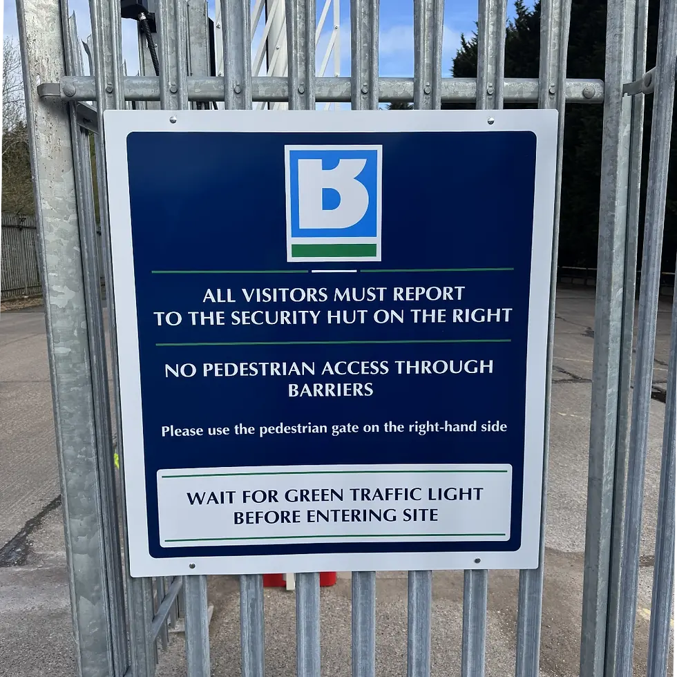 Palisade Fencing With Sign Mounted and Installed by PSL Automation