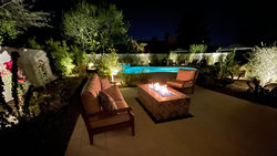 Backyard at night