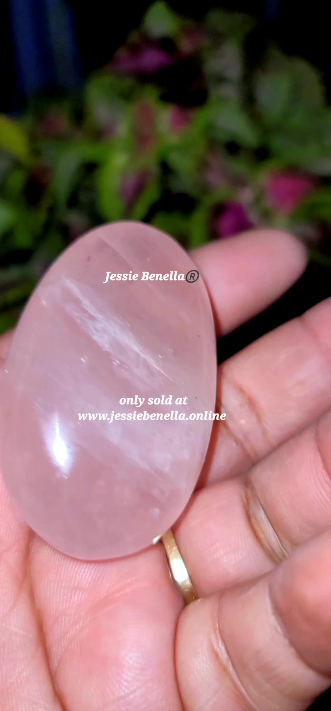 High Quality Starlight Rose Quartz Palmstones