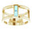 Thumbnail: 14 Karat Solid Gold Aquamarine Baguette Ring