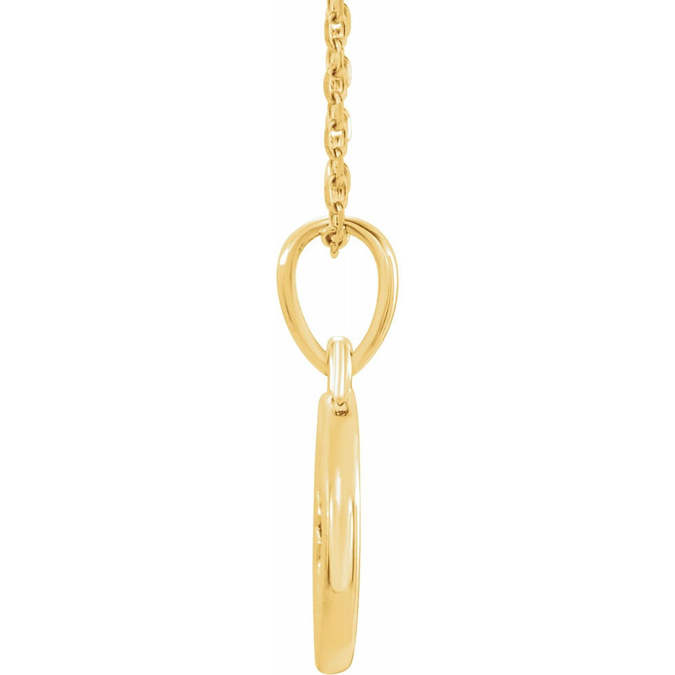 Thumbnail: 14 Karat Solid Gold .01 CT Diamond Starburst 16-18" Necklace