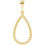 Thumbnail: 14K Yellow Beaded Teardrop Silhouette Pendant