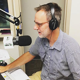 Me on the air during alumni weekend at WVYC