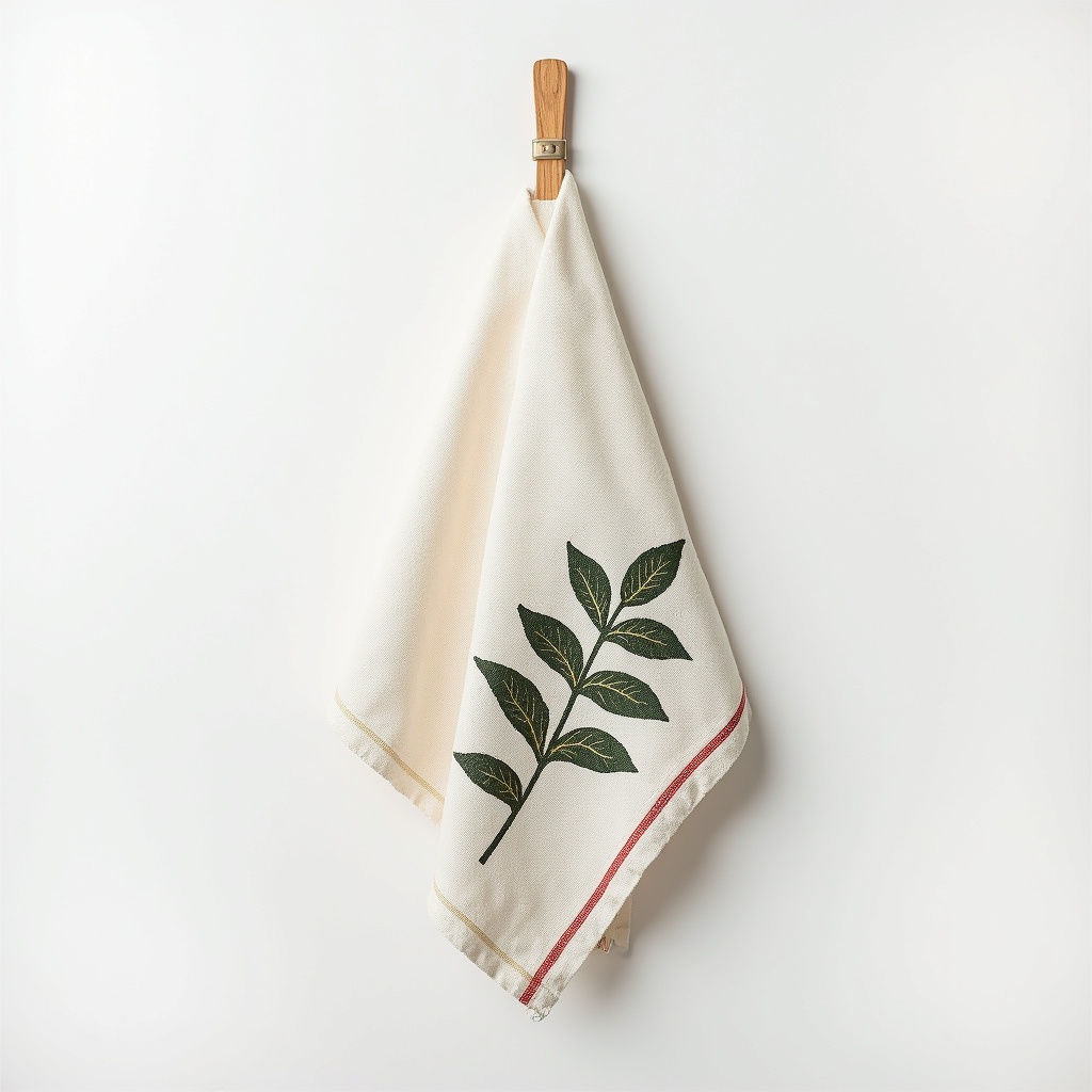 Block Printed Linen Tea Towel