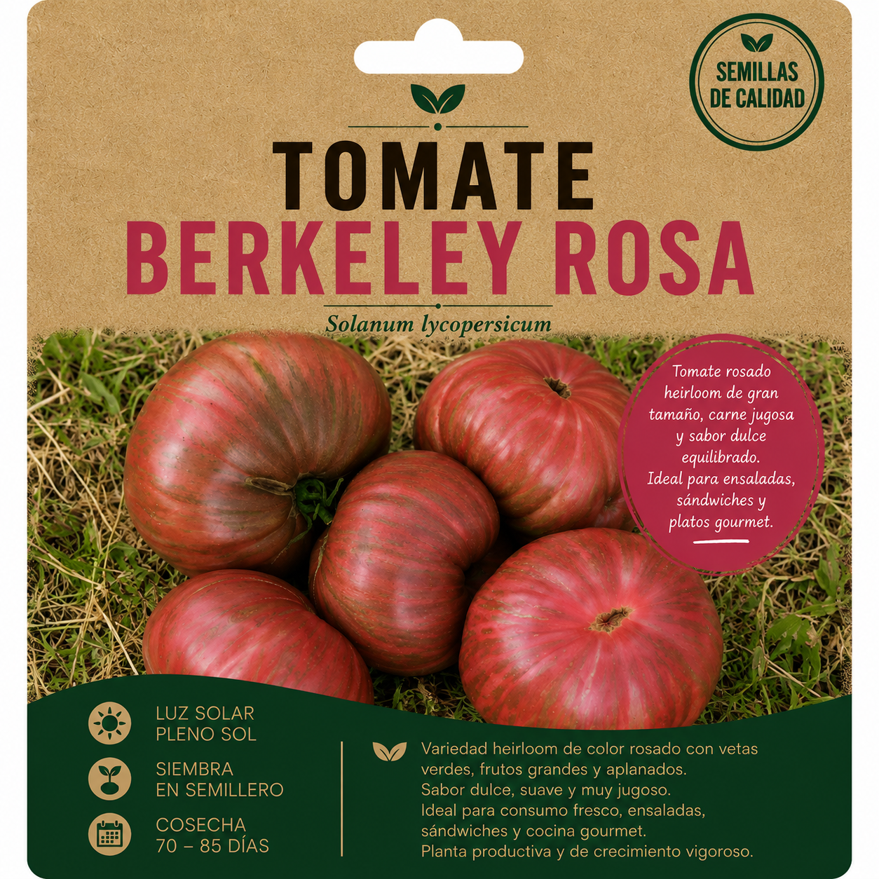 Tomate Berkeley Rosa Semillas-Seeds