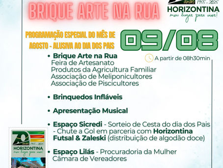 Brique arte na rua em Horizontina nesse sábado