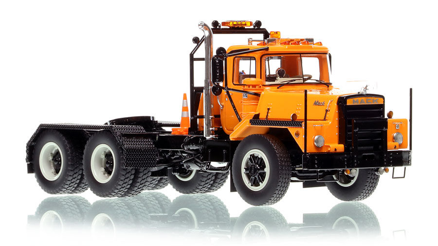 Thumbnail: Mack DM800 Tandem Axle Tractor w/ Hydraulic Tank- Orange/Black