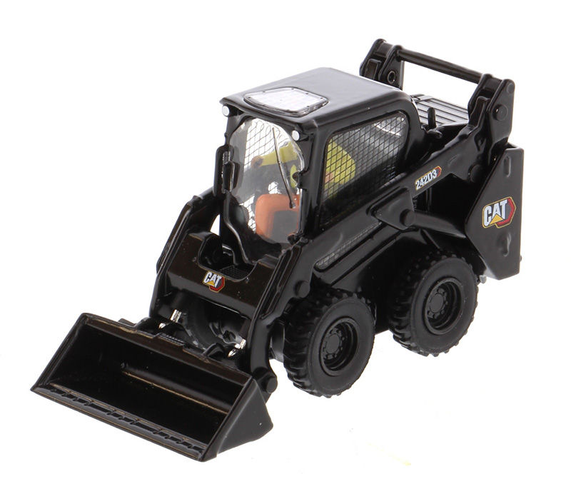 Caterpillar 242D3 Skid Steer Loader in Black w/ Work Tools