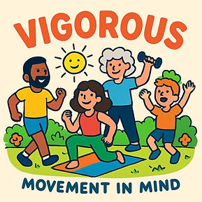 People exercising in a group fitness class outdoors 