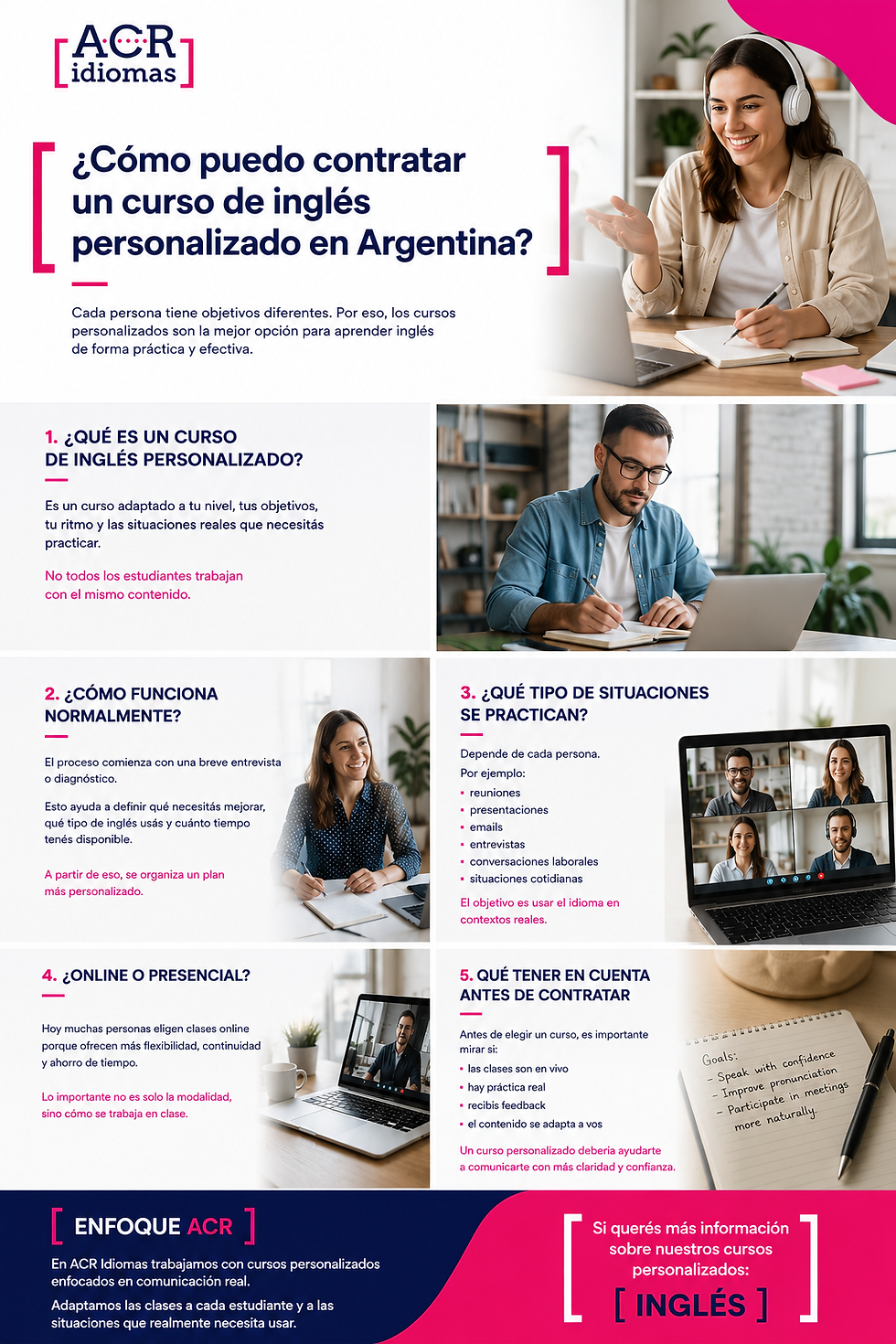 Cómo puedo contratar un curso de inglés personalizado en Argentina