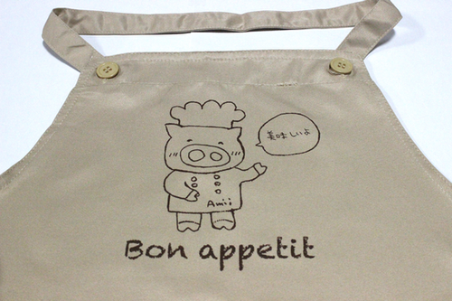 Bon appetit エプロン（ぶた）ポリエステル | 尾崎亜美 オフィシャルサイト