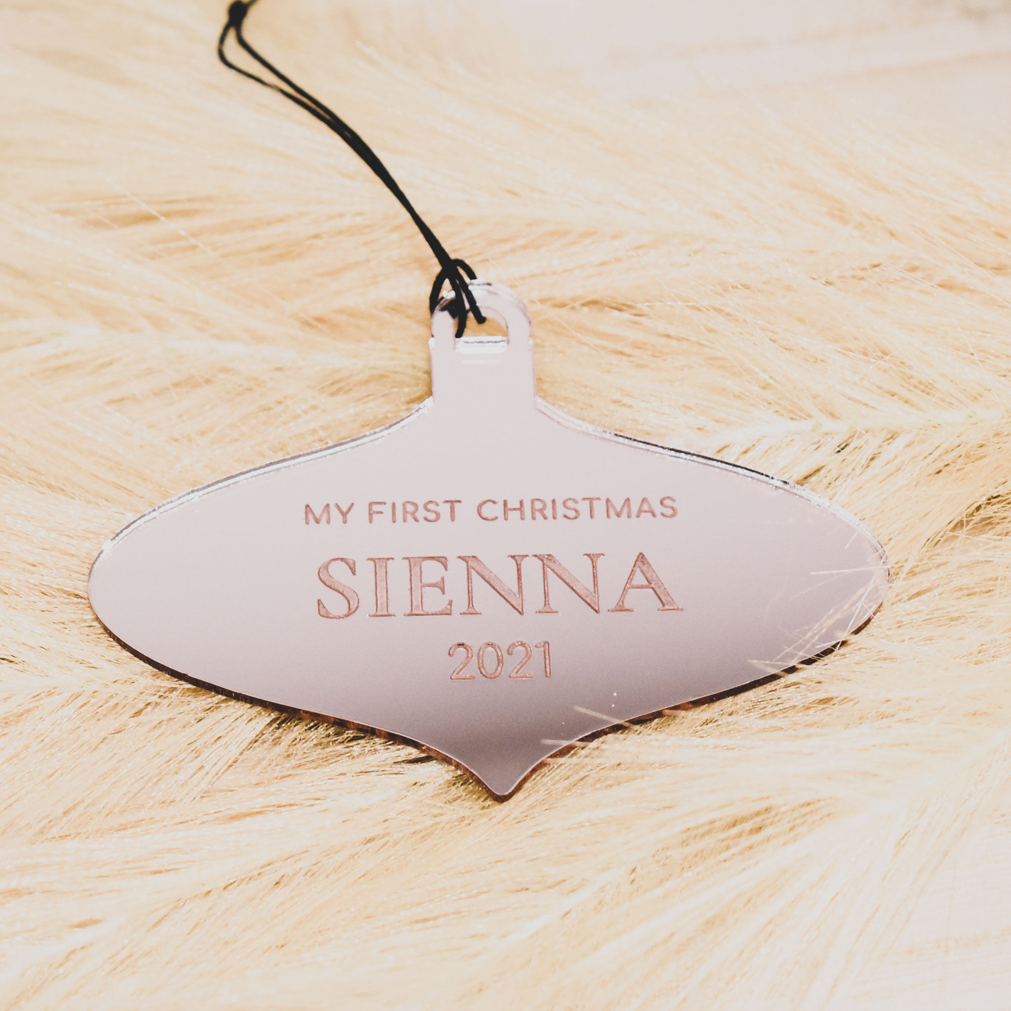 Personalised First Christmas - Oval Ornament