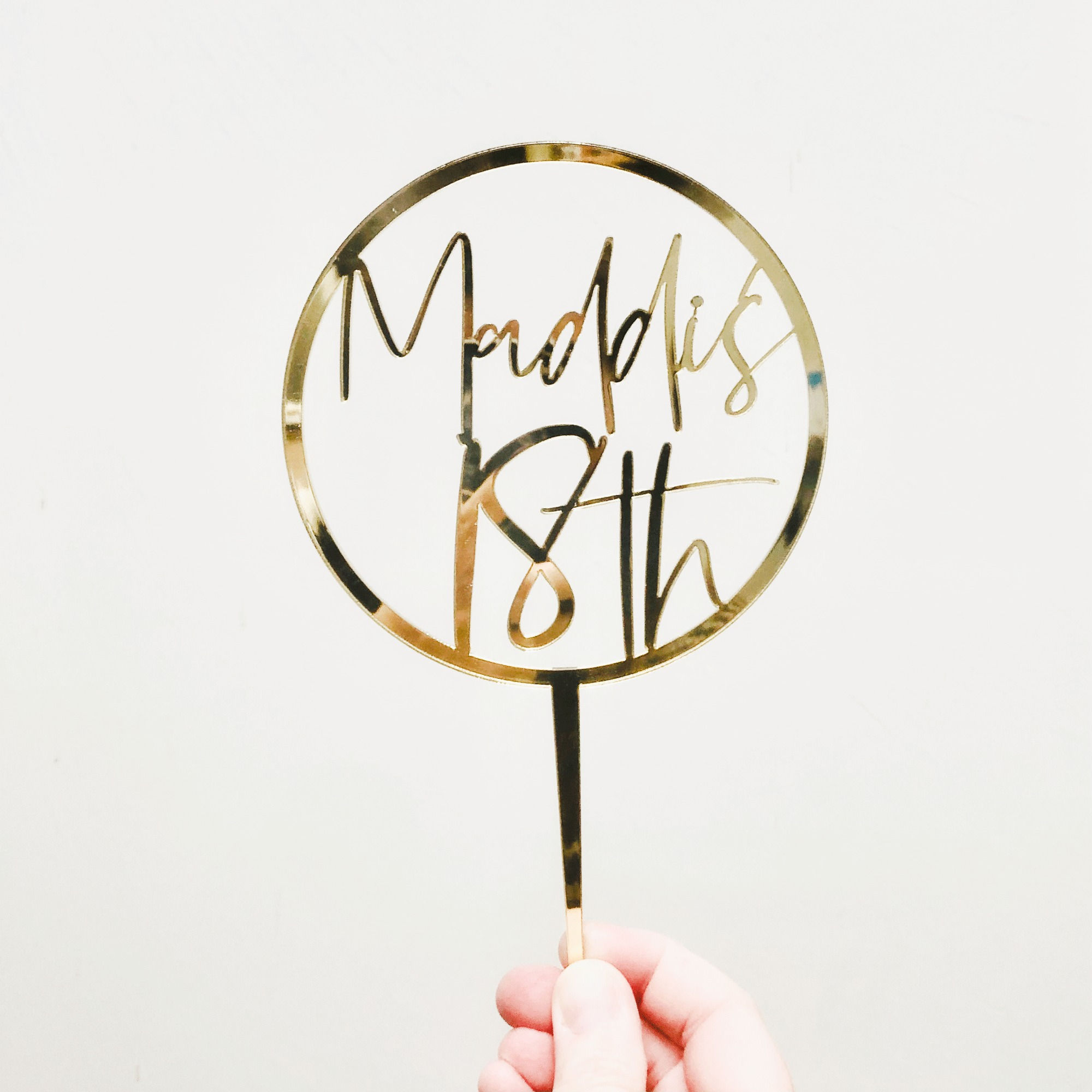 Birthday Hoop Cake Topper - Name + Any Age