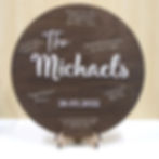 3D Wedding Signature Board - Circle - Signed example.
