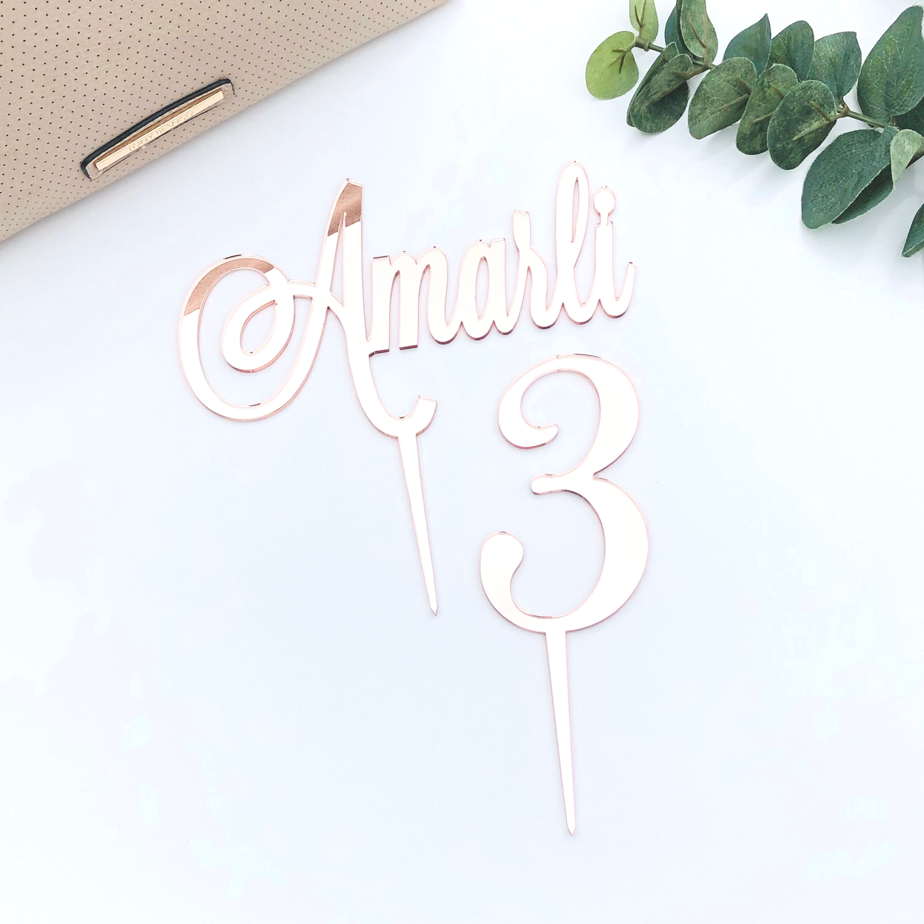 Name and Age Set - Birthday Cake Topper