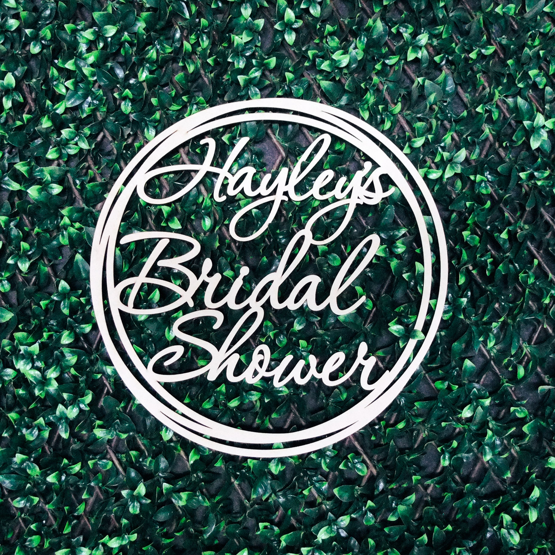 Personalised Bridal Shower - Hoop Sign