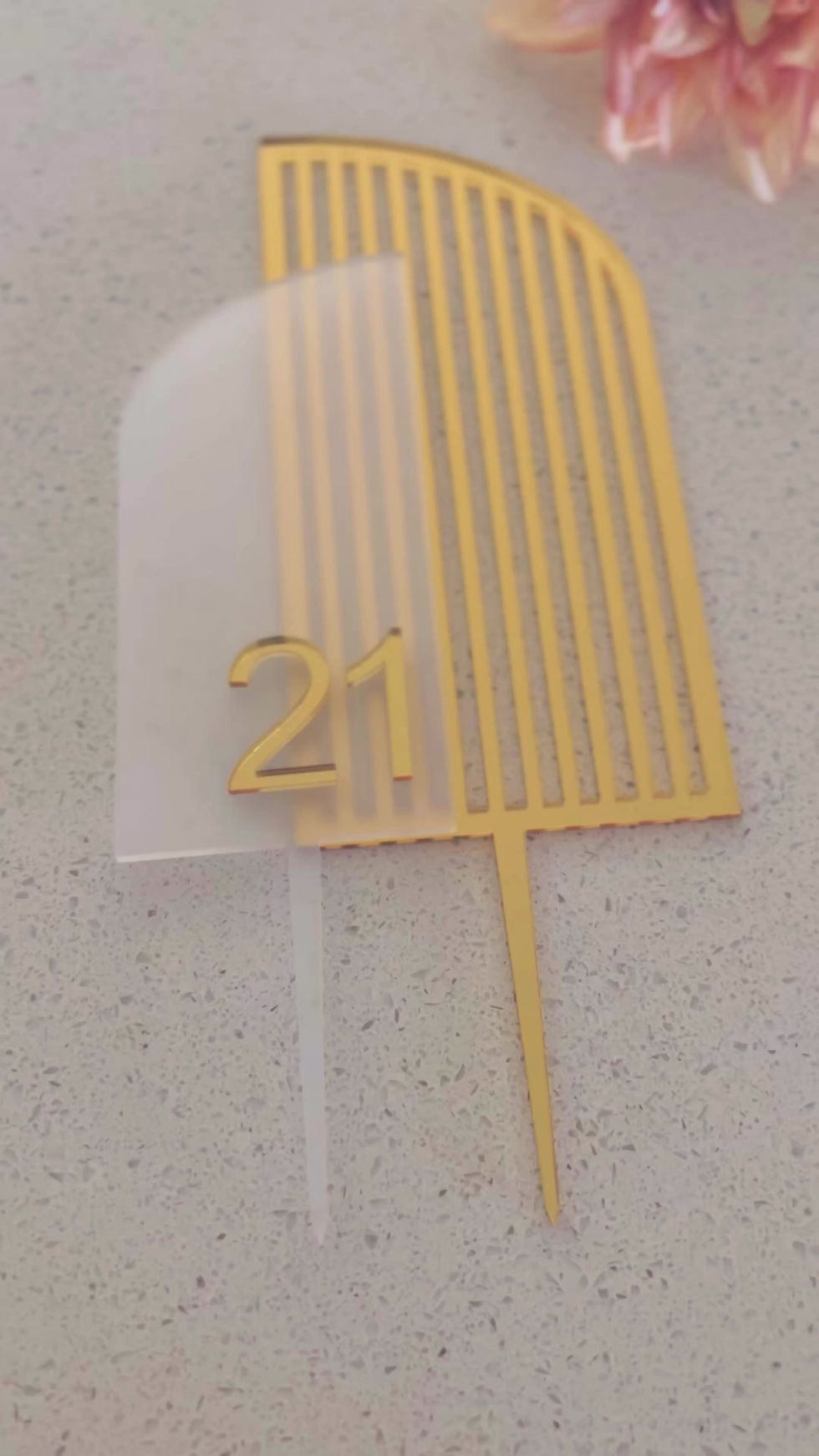 Thumbnail: Half Arch Cutout - Personalised Cake Topper