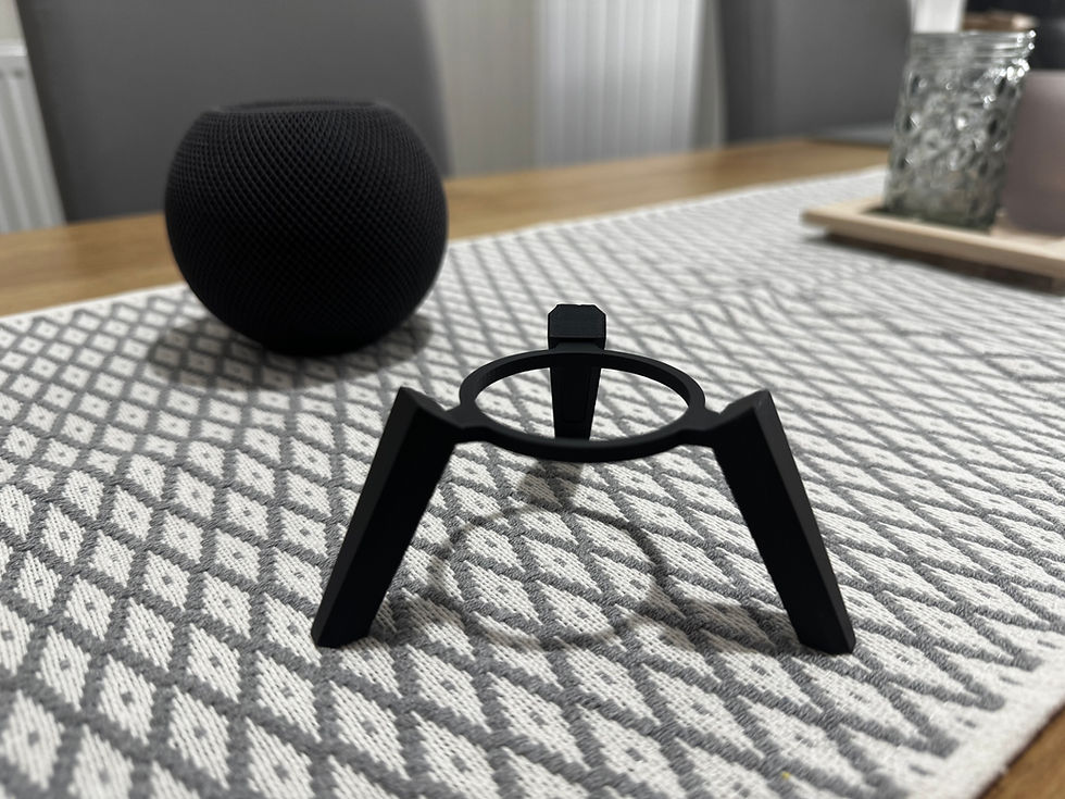 Thumbnail: 3D printed Apple HomePod mini stand with wood effect legs