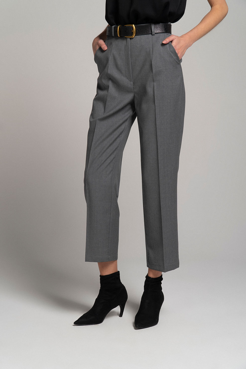 Thumbnail: Брюки с высокой посадкой из шерсти