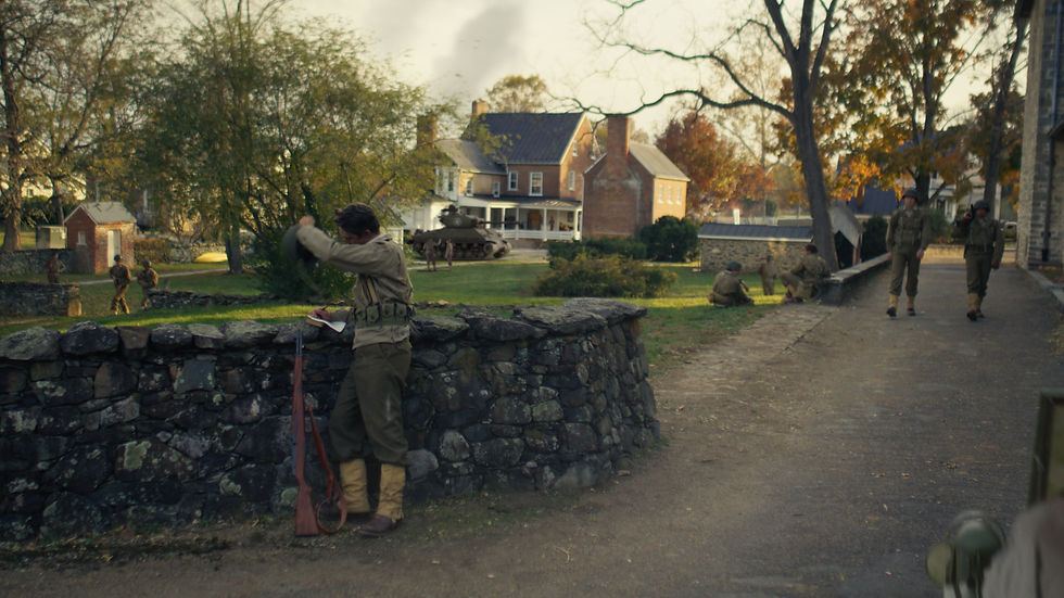 WW2 camp scene