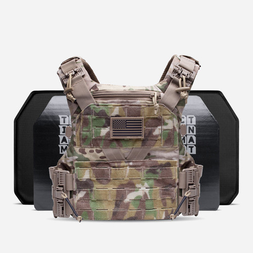 Body Armor Bundle Package Carrier + Level IIIA Armor Plates