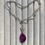 Thumbnail: Purple wing necklace with cubic zirconia crystals