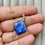 Thumbnail: Elegant small leaf pendant in purple, blue and green on silver fittings