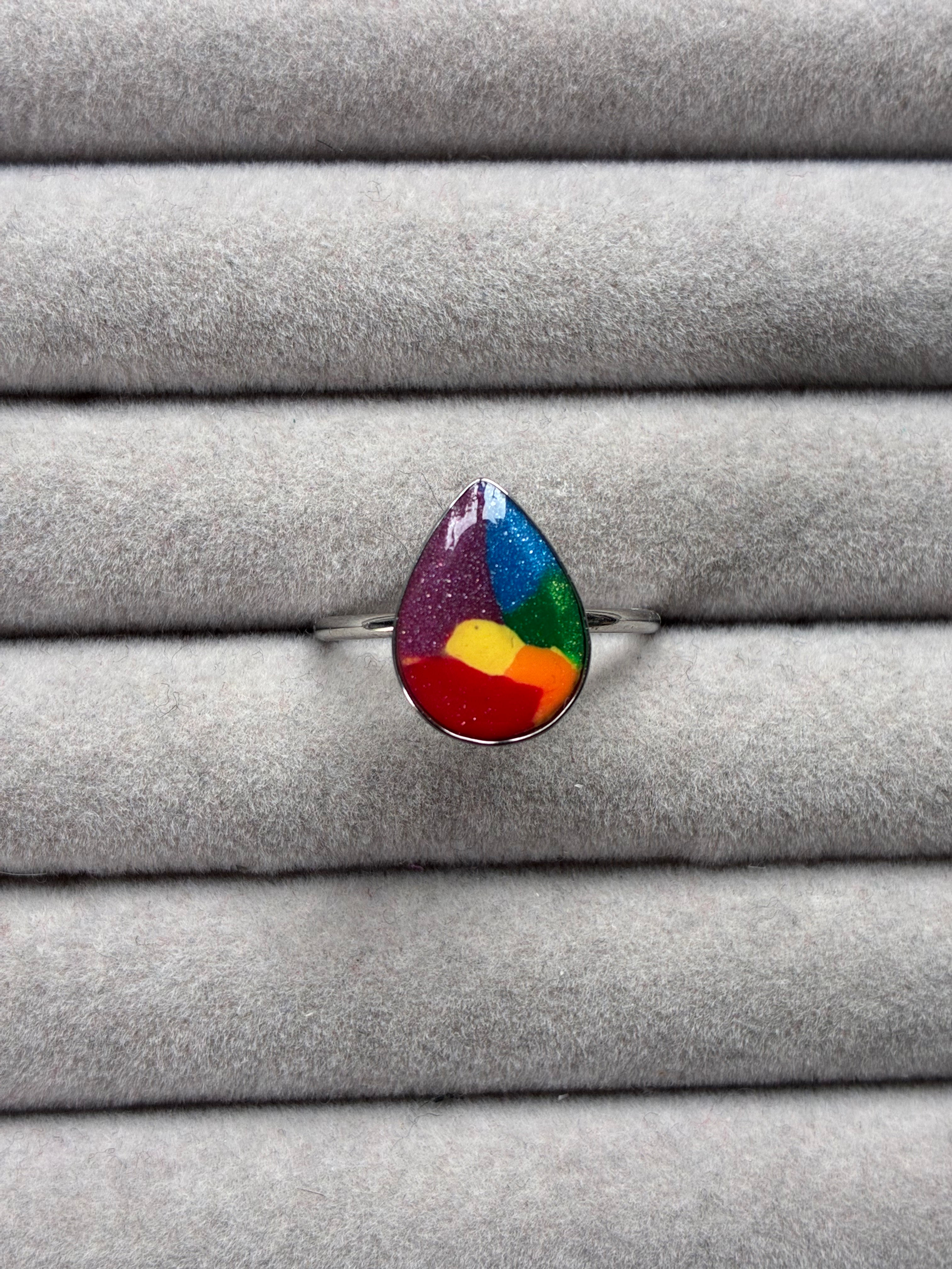 Rainbow ring on stainless steel adjustable fittings