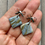 Thumbnail: Antique gold and silver rhombus earrings on bow studs