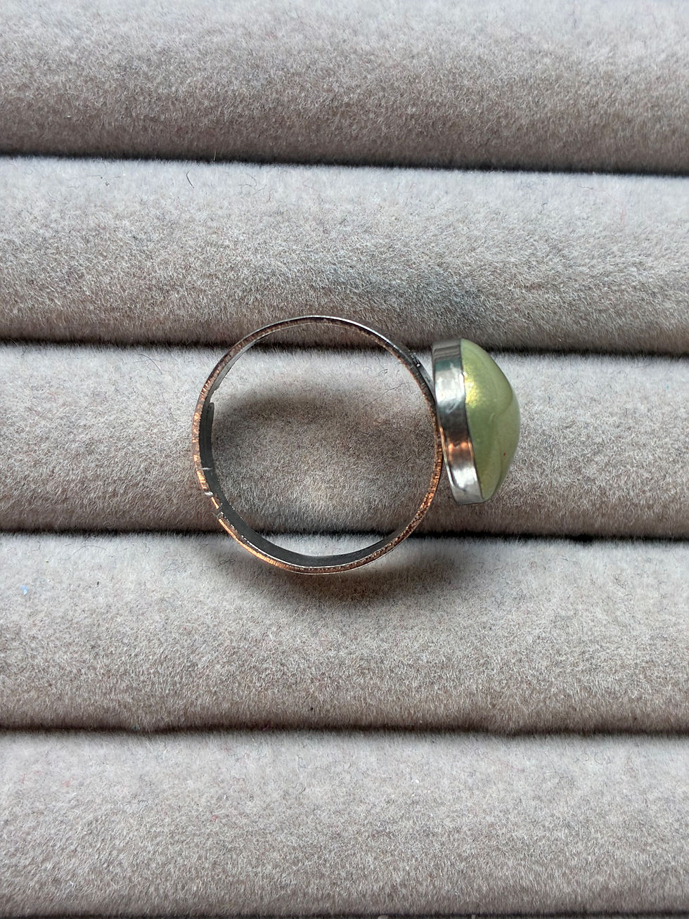 Thumbnail: Lime green ring on stainless steel adjustable fittings