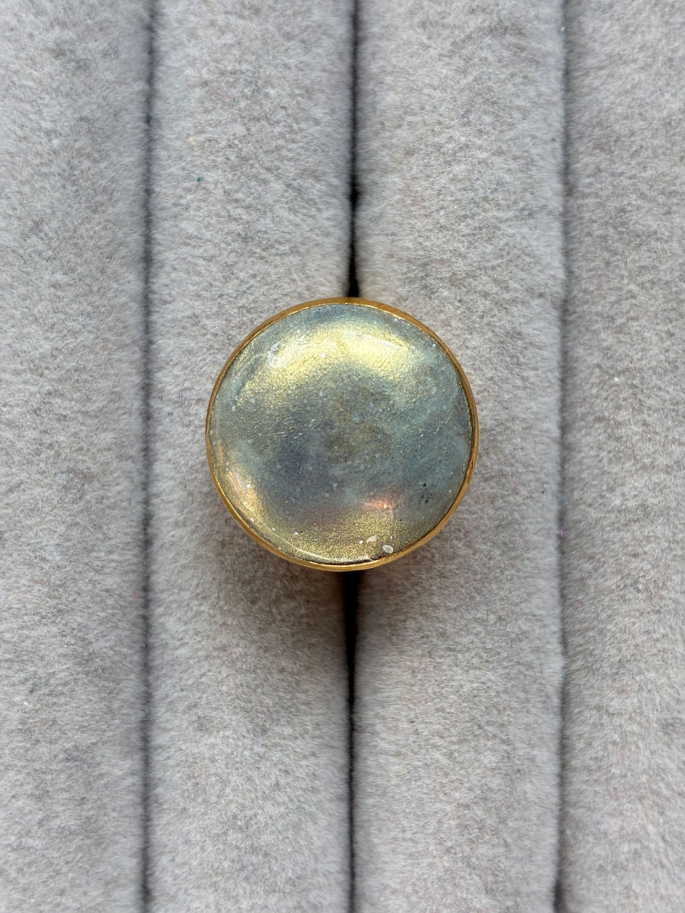 Thumbnail: Full Moon ring on gold plated adjustable fittings