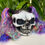 Thumbnail: Skull Motorcycle Helmet with Cute Rainbow Piggytails Girls