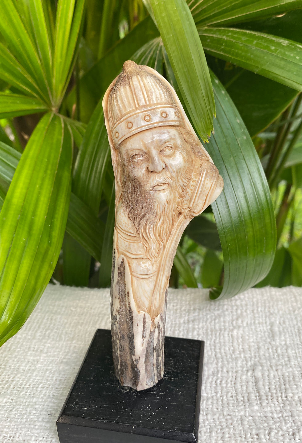 Carved Knife Handle Viking Warrior, Celtic Warrior, seafaring warriors, Moose Ha