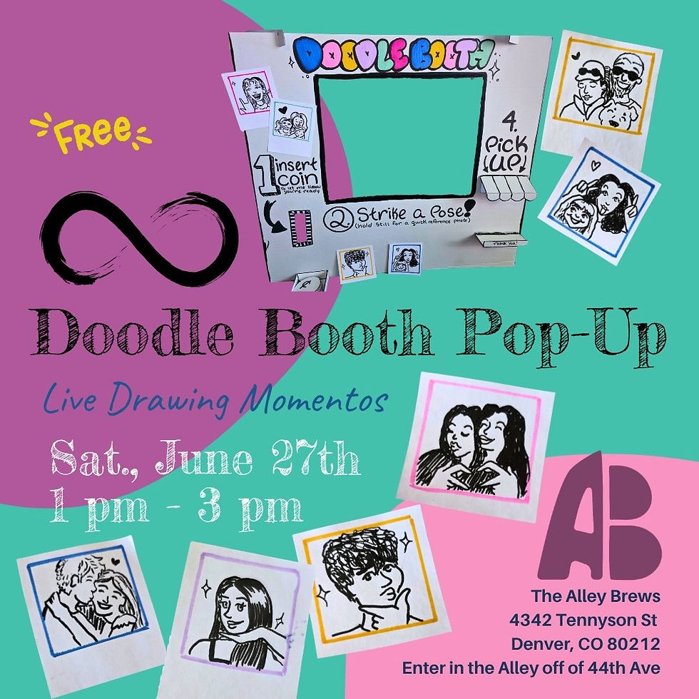 Doodle Booth at Alley Brews Anniversary Party