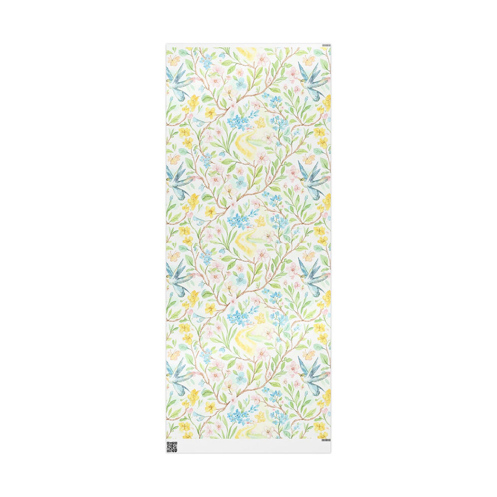 Thumbnail: Birds & Blossoms Watercolor Wrapping Paper – Sunshine & Celebrations Collection