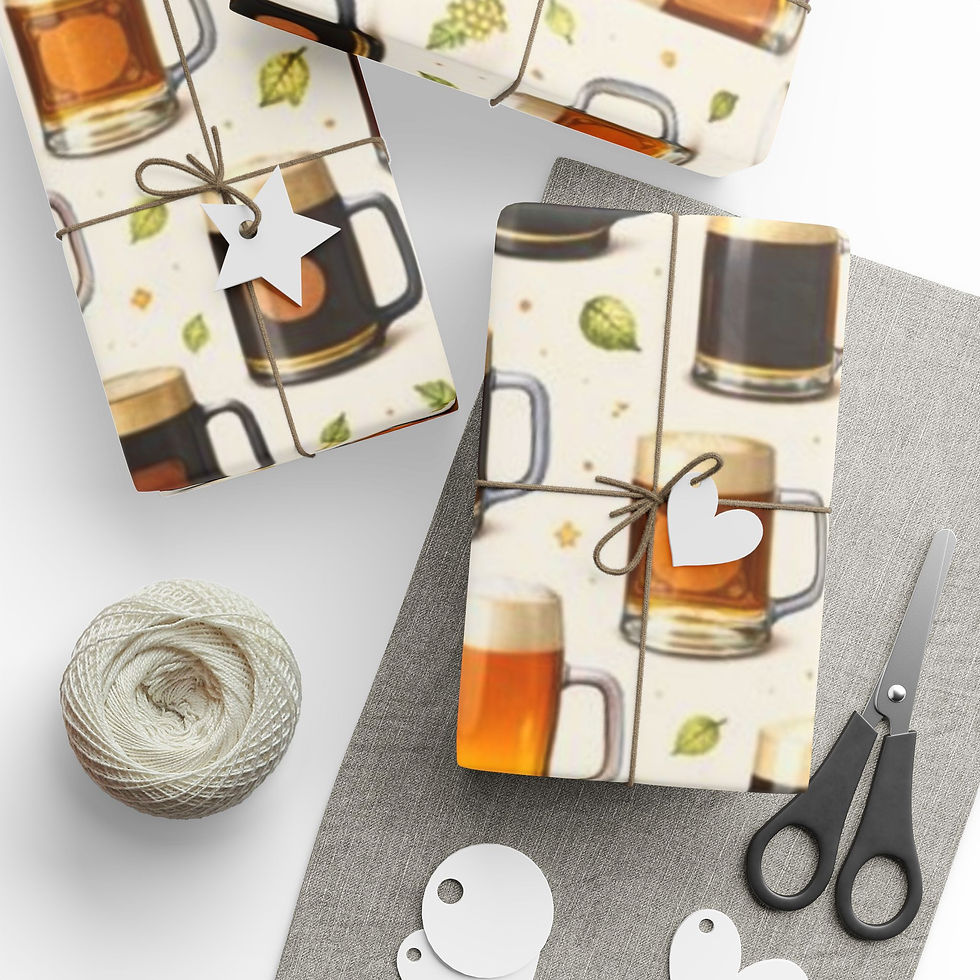 Thumbnail: Cheers to Dad Wrapping Paper – Witty Micro Beer Pattern Father’s Day Gift Wrap