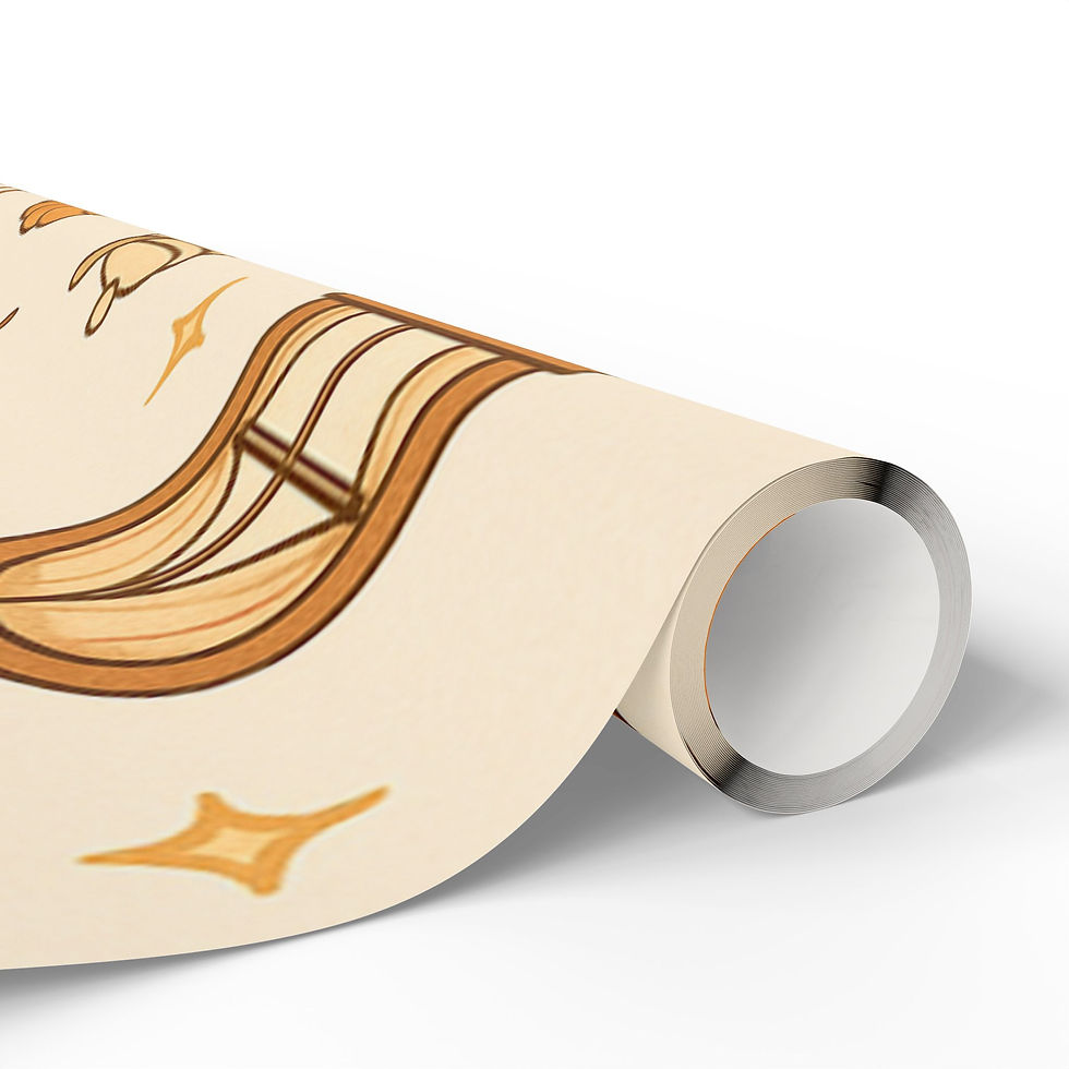 Thumbnail: Cozy Café Morning Wrapping Paper – Spring Café Moments Collection