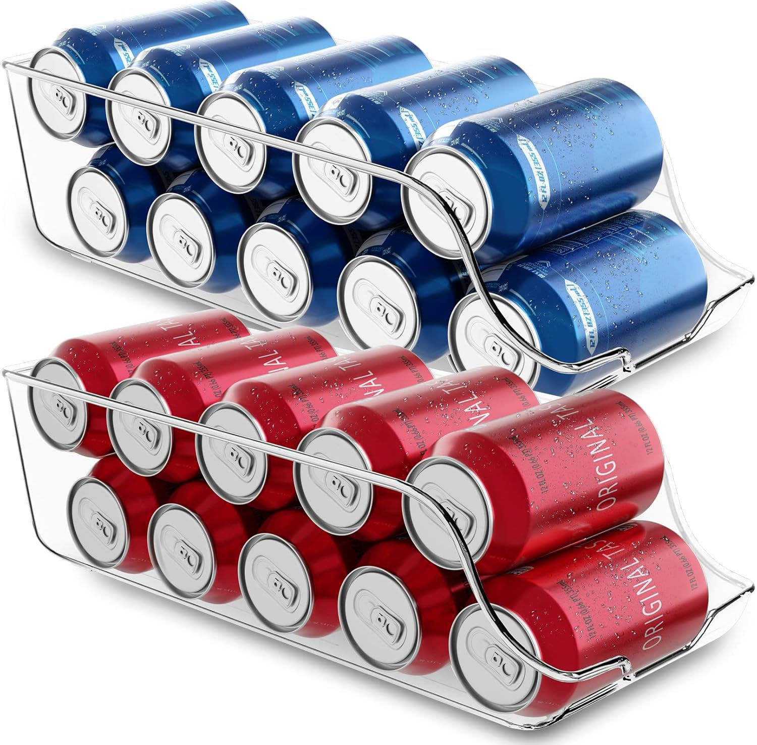 Durable Can Storage Organizer (Clear, Set of 2)