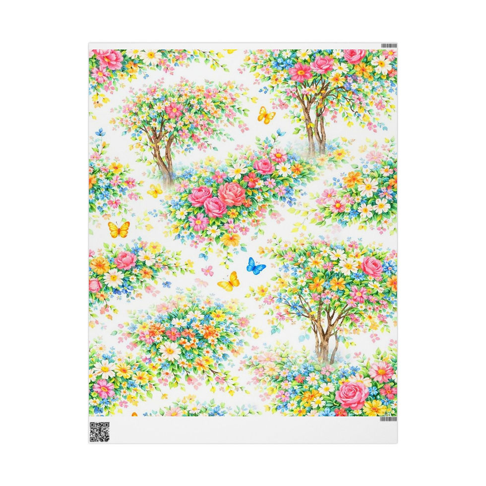 Thumbnail: WP Warning  May Cause Smiling – Colorful Floral Gift Wrap