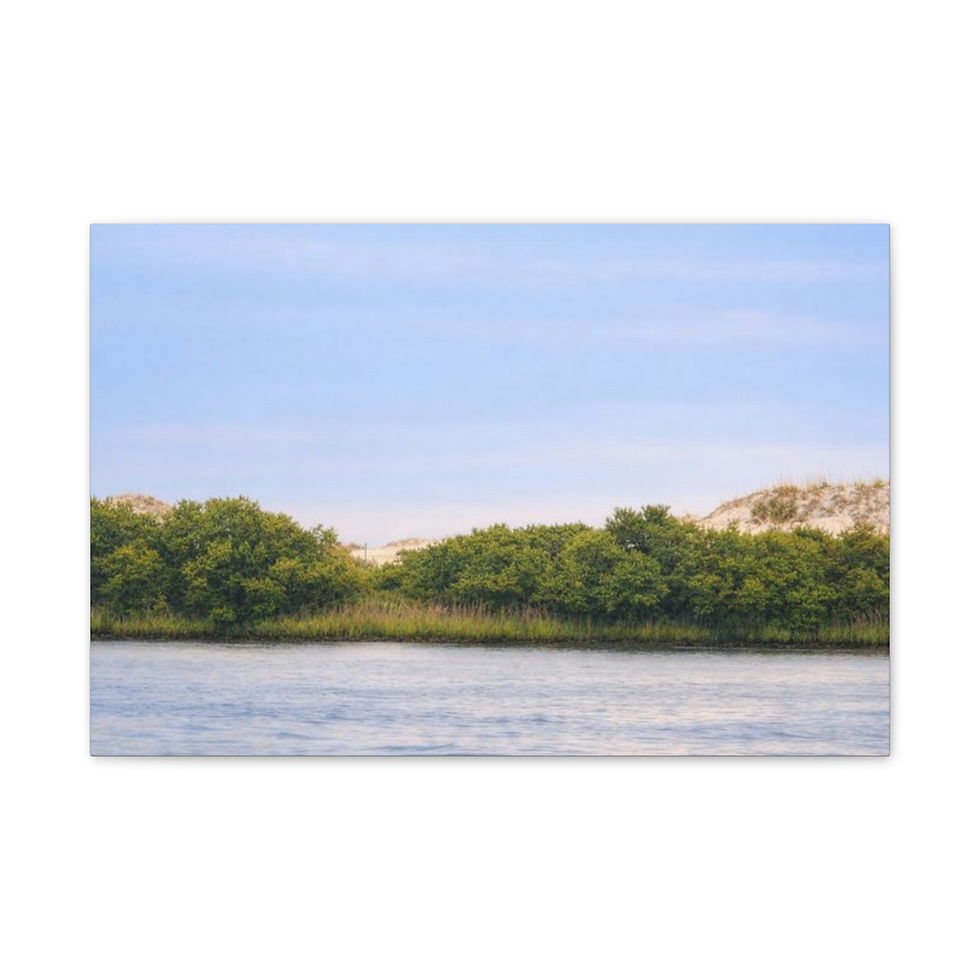 Thumbnail: Quiet Waters Beyond the Dunes Canvas Wall Art - Timeless Collection