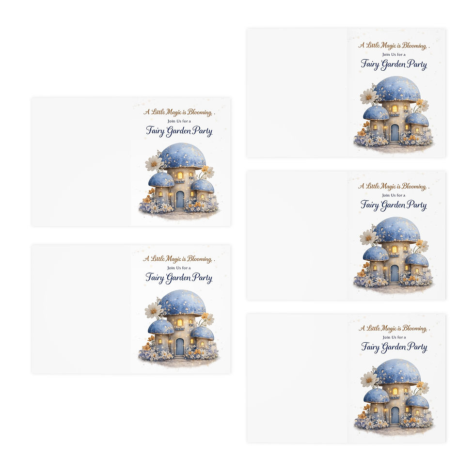 Thumbnail: A Little Magic is Blooming – Fairy Garden Party Invitation Card (5-Pack)