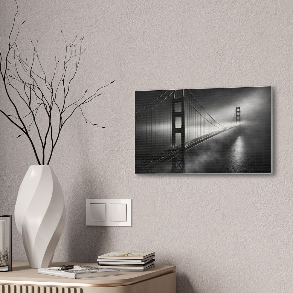 Thumbnail: Golden Gate Bridge Fog Canvas – Dramatic Wall Art-Modern City Skyline (1 of 3)