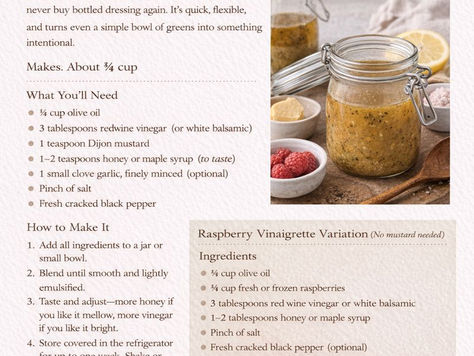 Homemade Salad Dressing — Two Ways, One Easy Habit