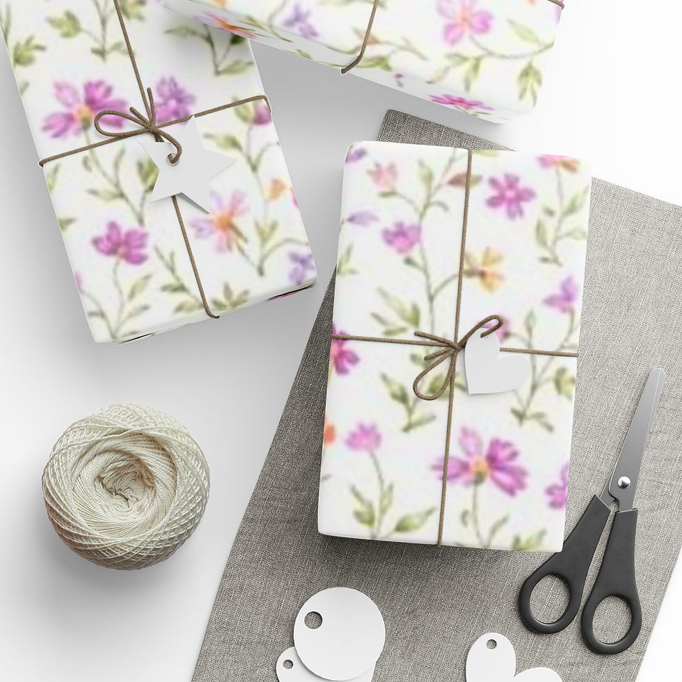 Thumbnail: Mother’s Day Floral Wrapping Paper–Soft Spring Garden-Holiday