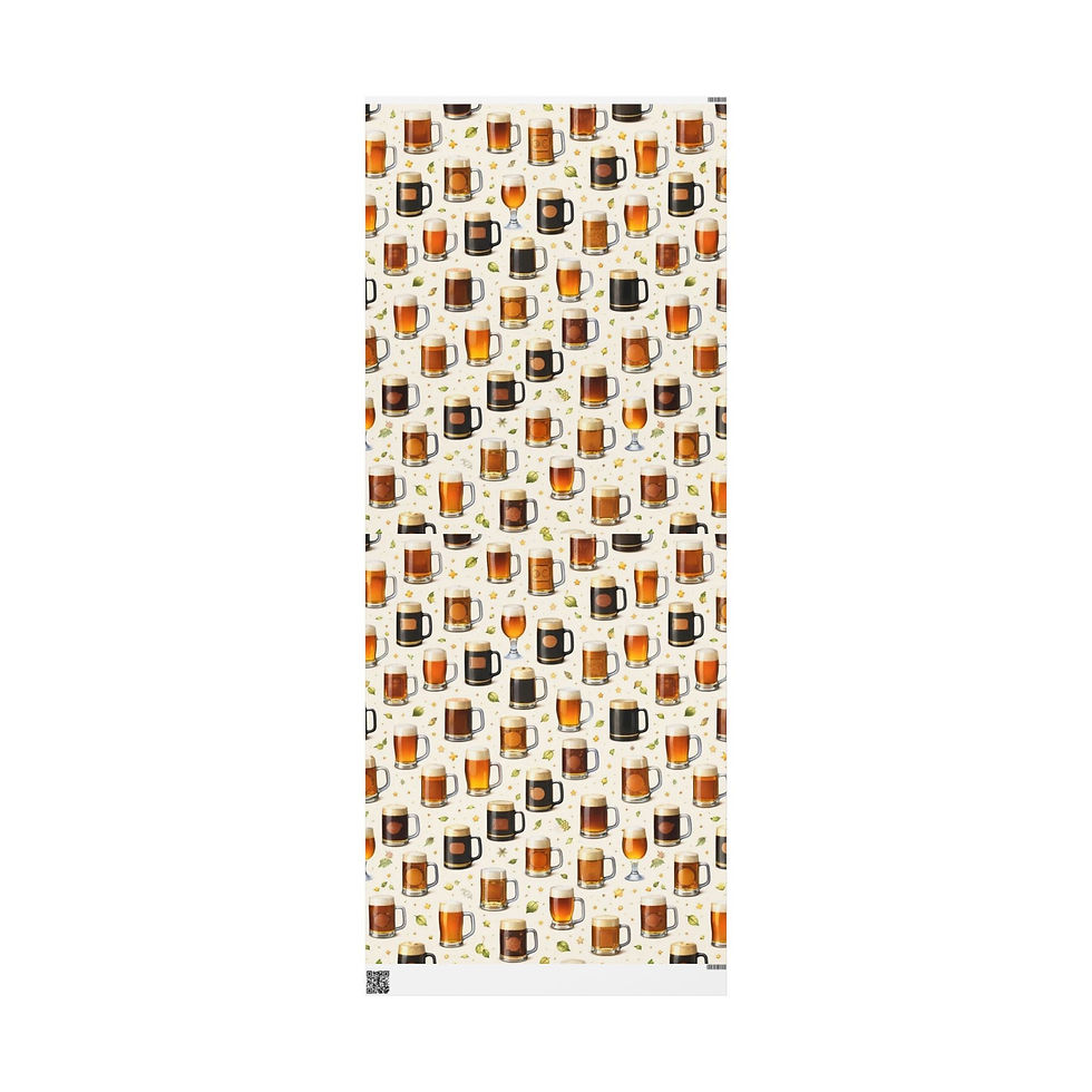 Thumbnail: Cheers to Dad Wrapping Paper – Witty Micro Beer Pattern Father’s Day Gift Wrap