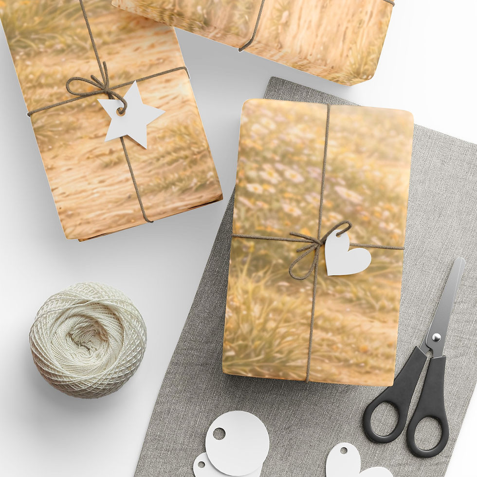Thumbnail: Sunlit Path Wrapping Paper, Trailside Designs Woodland