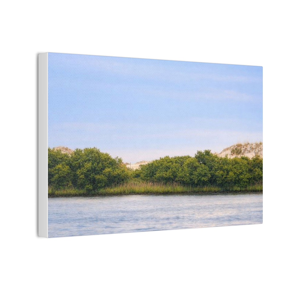 Thumbnail: Quiet Waters Beyond the Dunes Canvas Wall Art - Timeless Collection